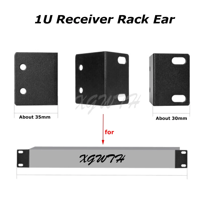 Wireless Microphone System Accessories Metal Receiver Rack Ear Headphone Mounting Kit 1U Cabinet Corner Bracket Universal L Type