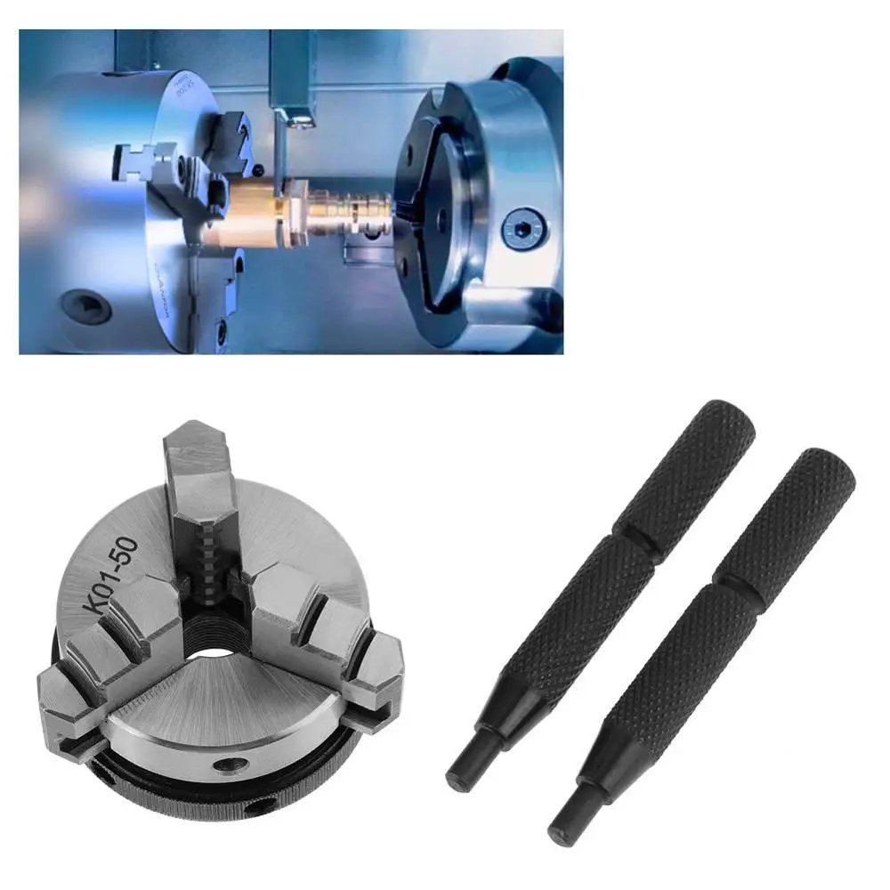 Lathe Chuck K0150 50mm Mini Wood Lathe Chuck With 3 Jaws & Mounting