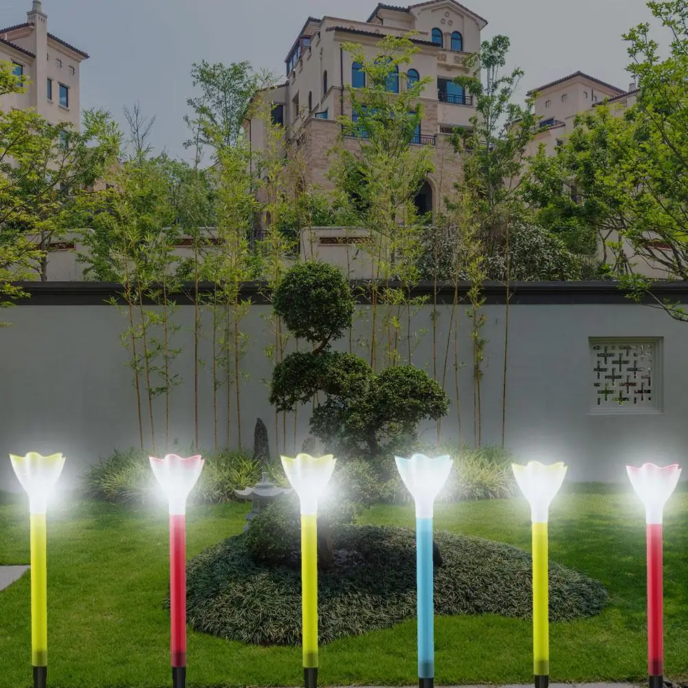 10 шт. наружная декоративная маленькая лампа Европейская и американская креативная газонная садовая лампа Солнечный светодиодный наземный Газон лампа-фонарь уличного освещения