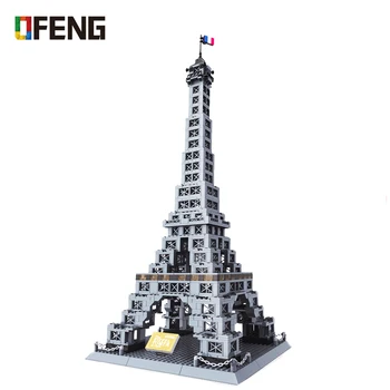 

Wange Architecture France Eiffel Tower Model Building Blocks Enlighten Creative Figure Toy For Children Compatible Building Kits