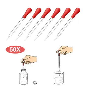 

50pcs/Set Dropping Pipette Experiment Laboratory Convenient Burette Transfer 12cm Useful Science Eye Dropper Make Up