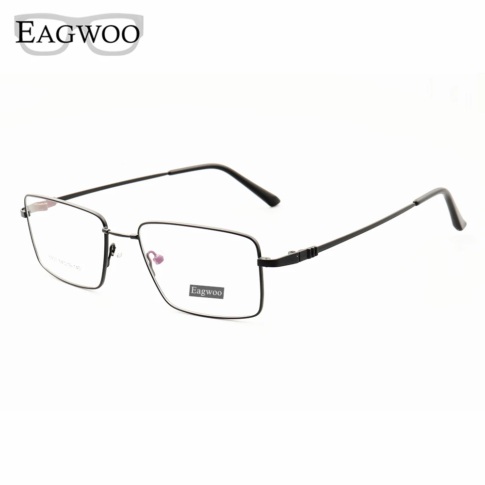 

Memory Titanium Eyeglasses Full Rim Men Flexible Optical Frame Prescription Spectacle Rectangular Big Nose Glasses 55693