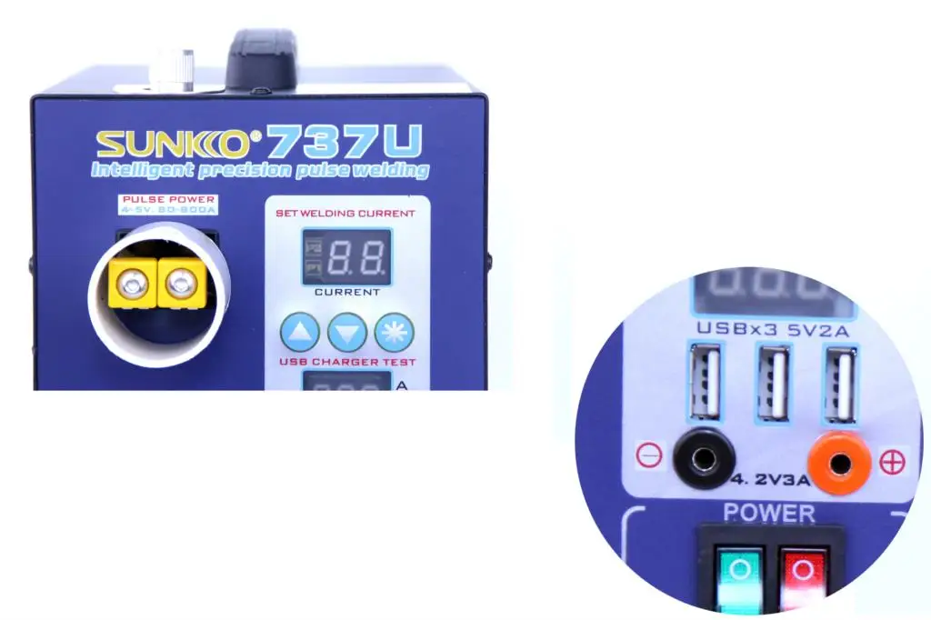 Точечный сварочный аппарат SUNKKO 737U точность импульса 18650 кВт USB тест для зарядки