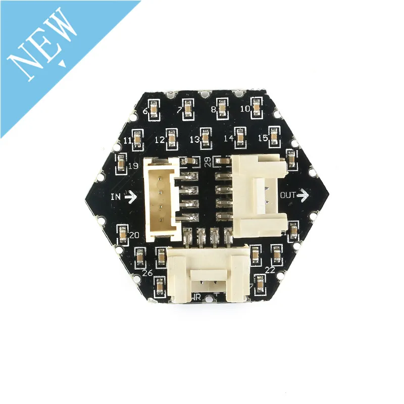 M5Stack шестигранный RGB светодиодный световой щит SK6812 37 шт. светодиодный порт роща и вход питания совместимый ws2812 M5Stack UI-Flow для Arduino