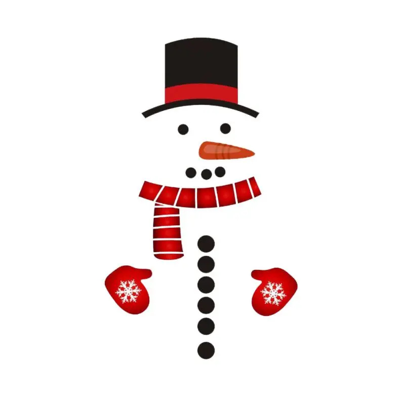 Для Daniel Turcu Dropshippiping Рождественский Снеговик из ПВХ холодильник Стикеры - Цвет: 2pcs