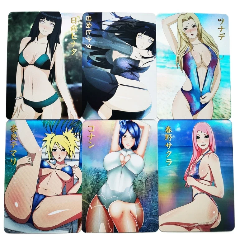 9pcs/Set Swimsuit Collection-Cards Haruno Hinata Anime Sexy Sakura Tsunade Girls Bikini