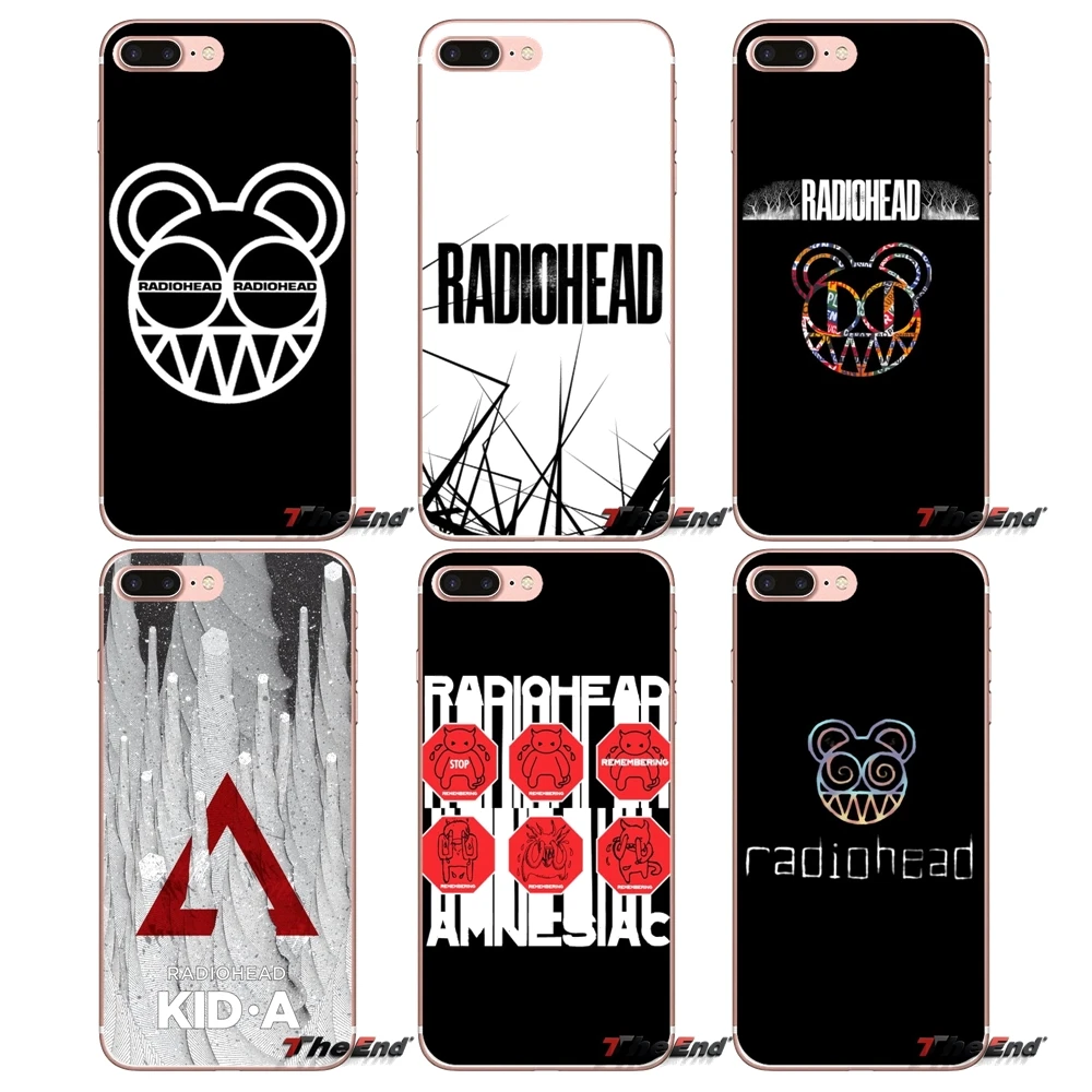 Рок-группы Radiohead для iPhone X 4 4S 5 5S 5C SE 6 6S 7 8 плюс samsung Galaxy J1 J3 J5 J7 A3 A5 2016 2017 прозрачная