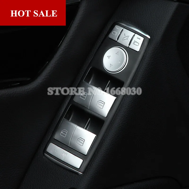 

Inner Door Window Switch Button Trim Cover 14pcs For Mercedes Benz C Class W204 S204 2008-2013 Car accesories interior Car Trim