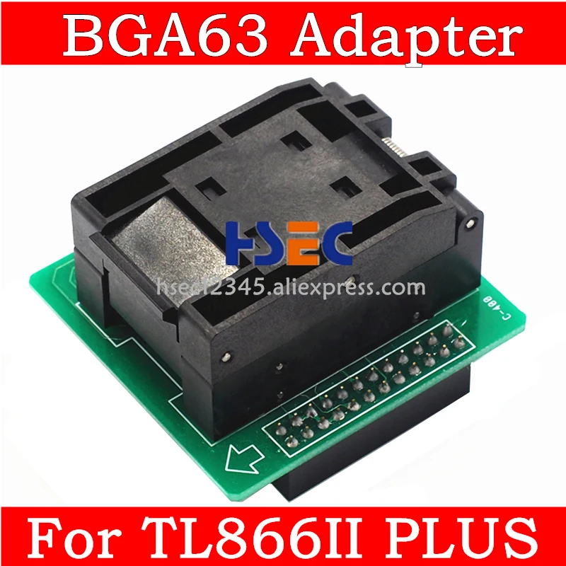 Адаптер BGA63 для XGecu TL866II Plus Minipro TL866CS TL866A USB программатор BIOS NAND 08 TSOP48 адаптеры
