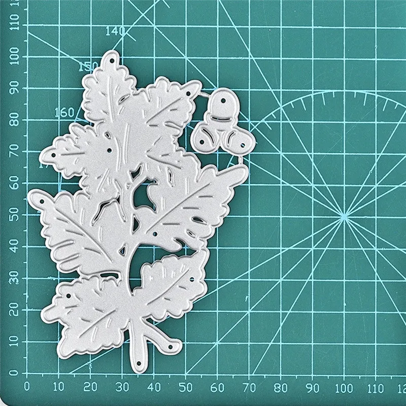 Naifumodo рождественские Вырубные формы для листьев, новинка, металлические Вырубные штампы для скрапбукинга, тиснения, сделай сам, альбом, ремесло, карта, Декор, штампы