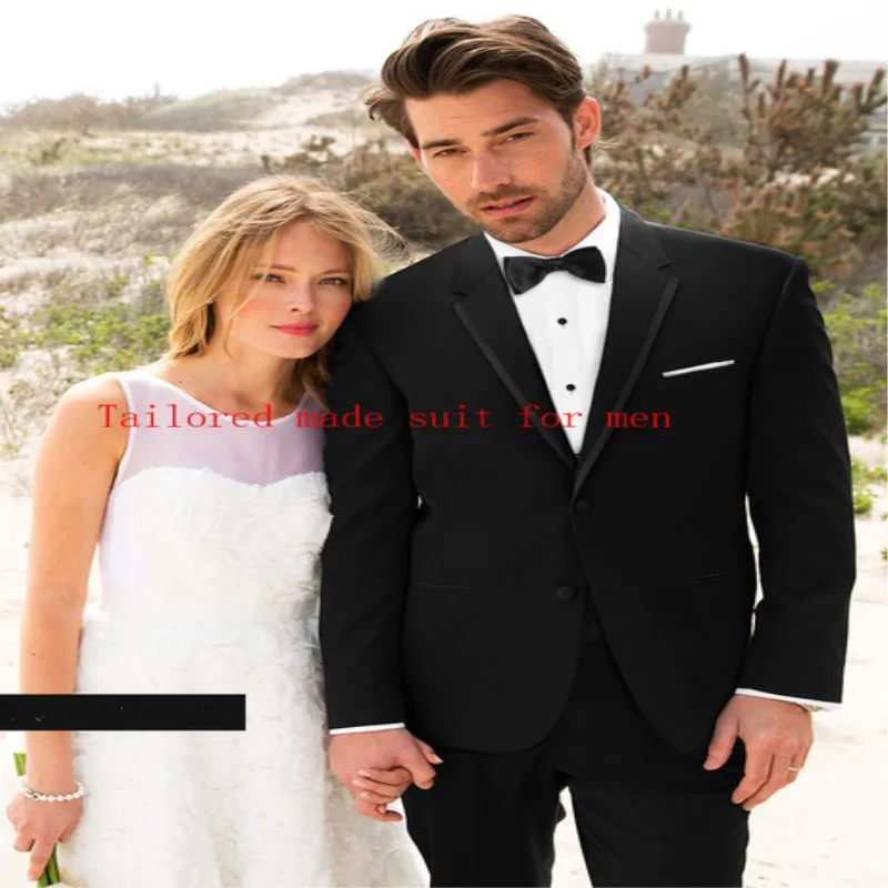 

Newest wedding tuxedo Custom made men suits Navy bule black Groomsman/bridegroom Suit dinner party men suits( jacket+Pants+tie)