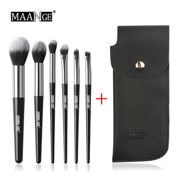 

MAANGE 6 Pcs/set Makeup Brushes Set Professional Brush for Makeup Soft Synthetic Hair Powder Foundation Eyeshadow Make up Tools