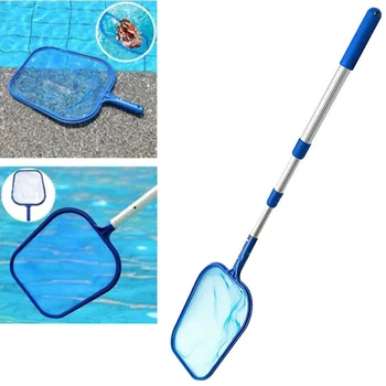 

3 Modes Rod Swimming Pool Net 150cm Leaf Garbage Skimmer Rake Net Telescopic Rod Fishing Net Cleaning Tool