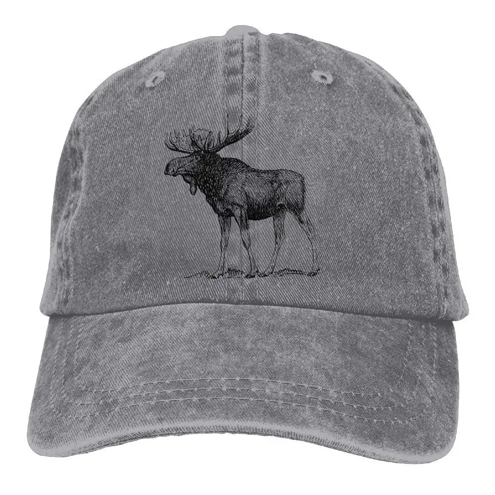 IEHFE для мужчин и женщин классический деним Moose регулируемая бейсболка папа шляпа низкий профиль идеально подходит для улицы