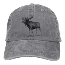 IEHFE для мужчин и женщин классический деним Moose регулируемая бейсболка папа шляпа низкий профиль идеально подходит для улицы