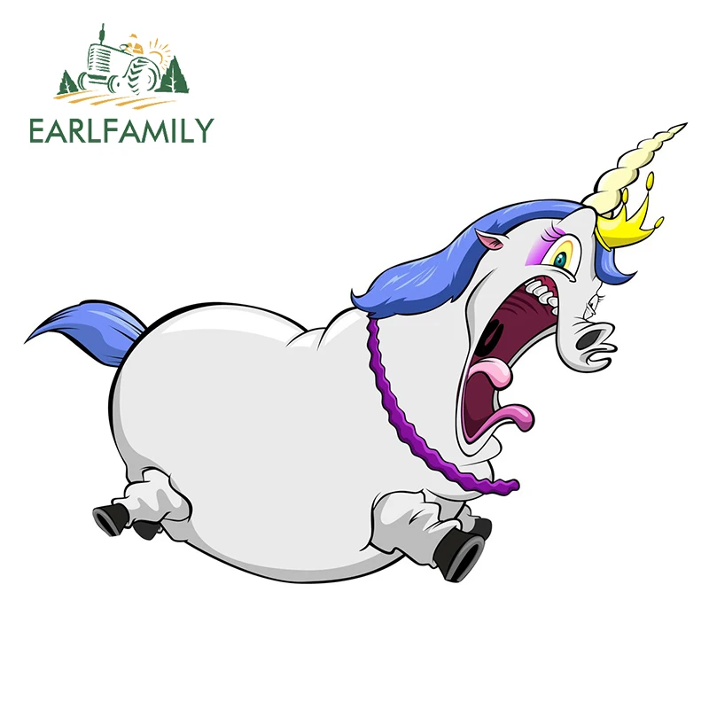 EARLFAMILY 13 см x 9 1 для единорога автомобильная наклейка аниме переводная картинка