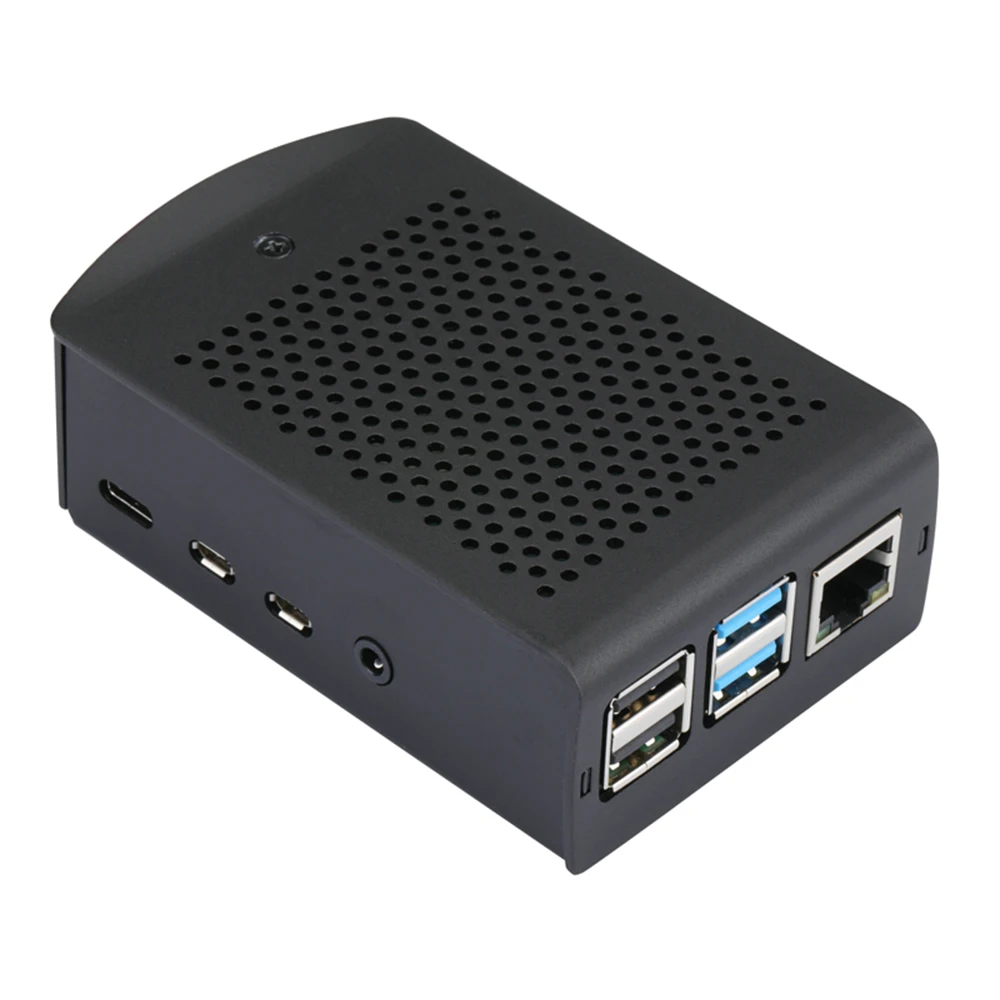 Корпус защитный корпус алюминиевый сплав для Raspberry Pi 4B/Raspberry Pi 4 + вентилятор охлаждения