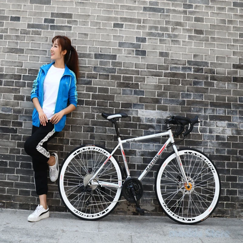 Aluminum alloy road bike racing 30/33 speed bend to double disc brake sports car 700C variable speed student bicycle