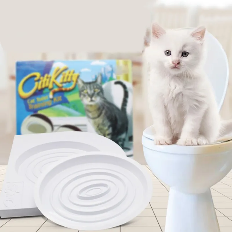 Oilet сиденье Тренировочный Набор для кошки пластиковый горшок лоток для щенка товары для уборки домашних животных унитаз для людей для кошек