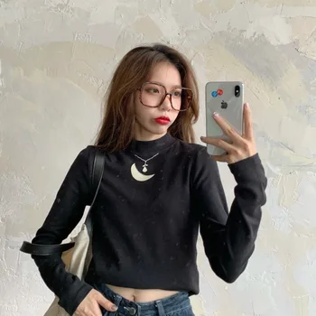 

PX2584 Half high neck slim bottoming shirt women's long sleeve T-shirt 2020 new