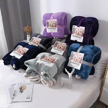 

New Style Soft Waffle Flannel Blankets for Beds Solid Color Summer Throw Winter Sofa Cover Bedspread Chunky Kit Blankets