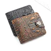 Top Leather wallet for men short Material hasp Wallet With Card Page vintage alligator Crocodile Head Male Wallet zip coin bag ► Photo 3/6