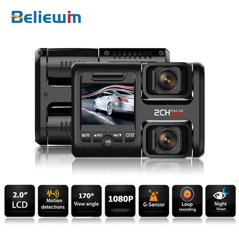 

WIFI GPS Car DVR Camera Video Recorder 4K 2160P Novatek 96663 Sony IMX323 Sensor Dual Lens Night Vision Dash Camera