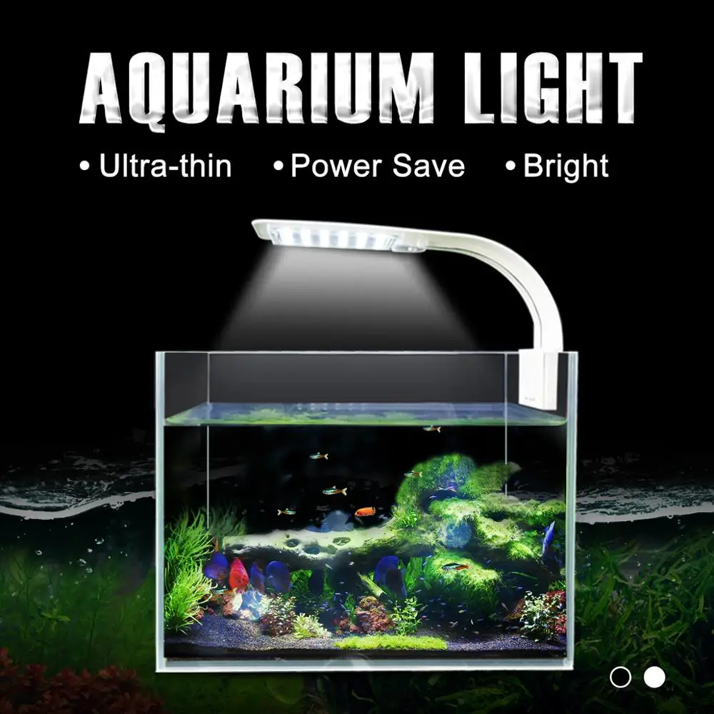 Senzeal Aquarium Light Super bright Aquarium Led Lighting M3/X3/X5/X7/X9 Clip-on Slim Fish LED Lamp 220V/110V Fish Tank LED Lamp