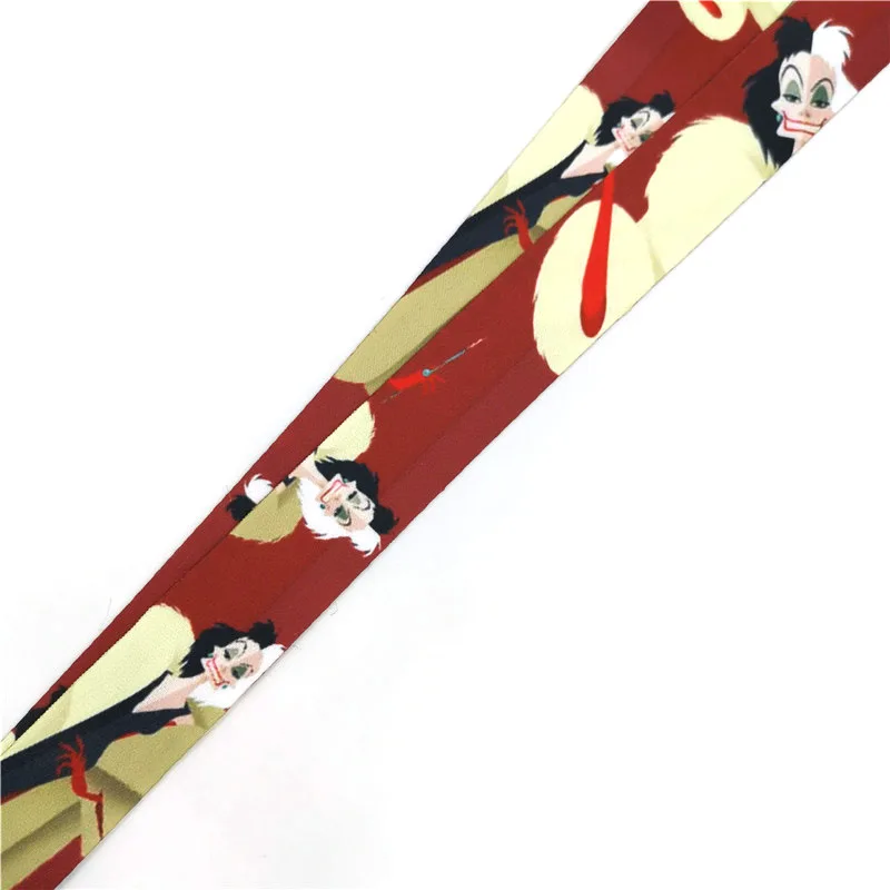 Cruella Deville Keychian ремешок для ключей USB ID карты держатель Бейджа мобильного телефона ремни шеи ремень Keycord повесить веревку лямки