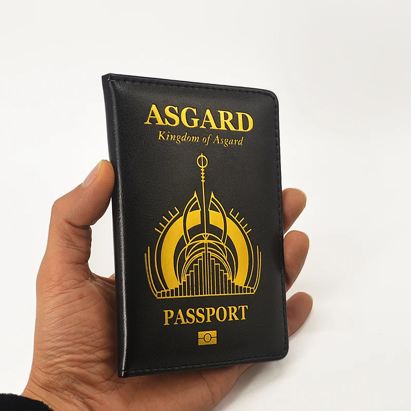Чехол для паспорта Asgard черный чехол-кошелек из искусственной кожи путешествий