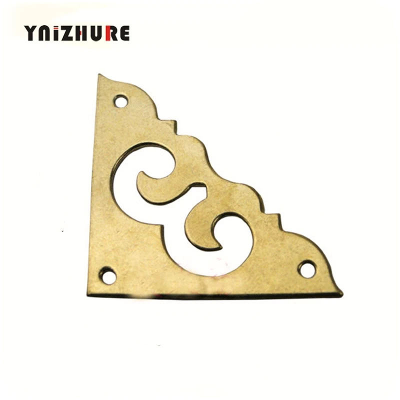 16pcs-30mm-Chinese-Antique-Furniture-Copper-Wrap-Angle-Corner-Piece-Cabinet-Door-Corner-Flower-Piece-Of