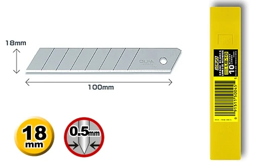 Сделано в Японии OLFA LB-10 лезвие для PL-1 LL L-1 L-2 L-3 OL FL CL ML SL-1 EXL XL-2 BN-l BN-AL NOL-1 NL-AL CMP-2 CS-1 CS-2 - изображение