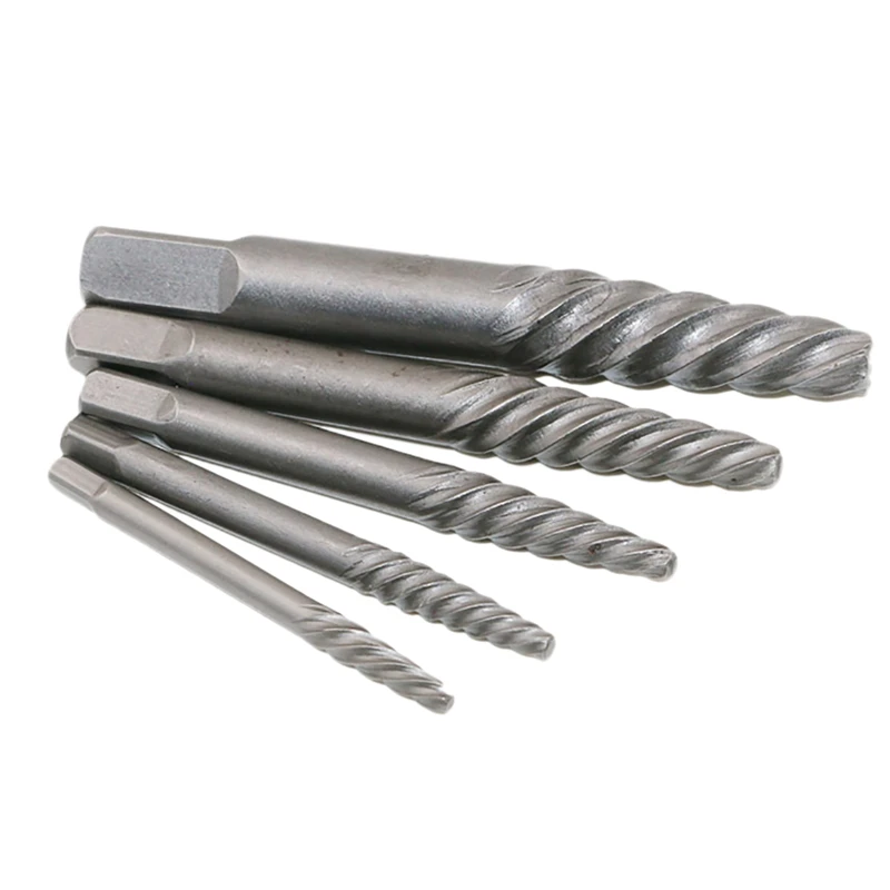 11Pcs Damaged Screw Extractor Set Remove Stripped or Broken Screws Bolt Fastener Easy Out with Right Handed Boring Drill Bit Set