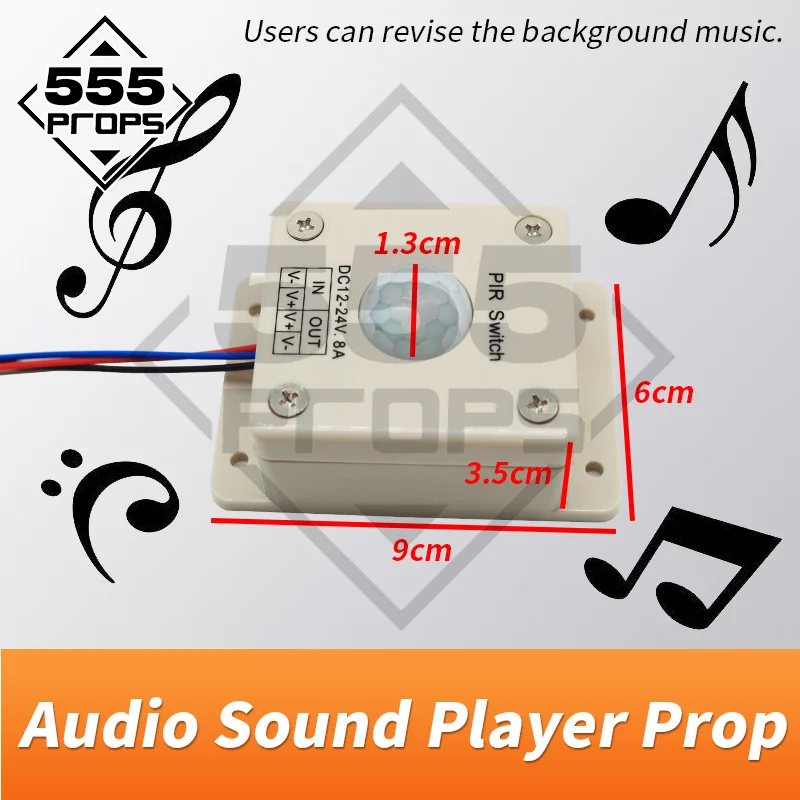 Реквизит 555 аудио проигрыватель реквизит для комнаты бега игровой