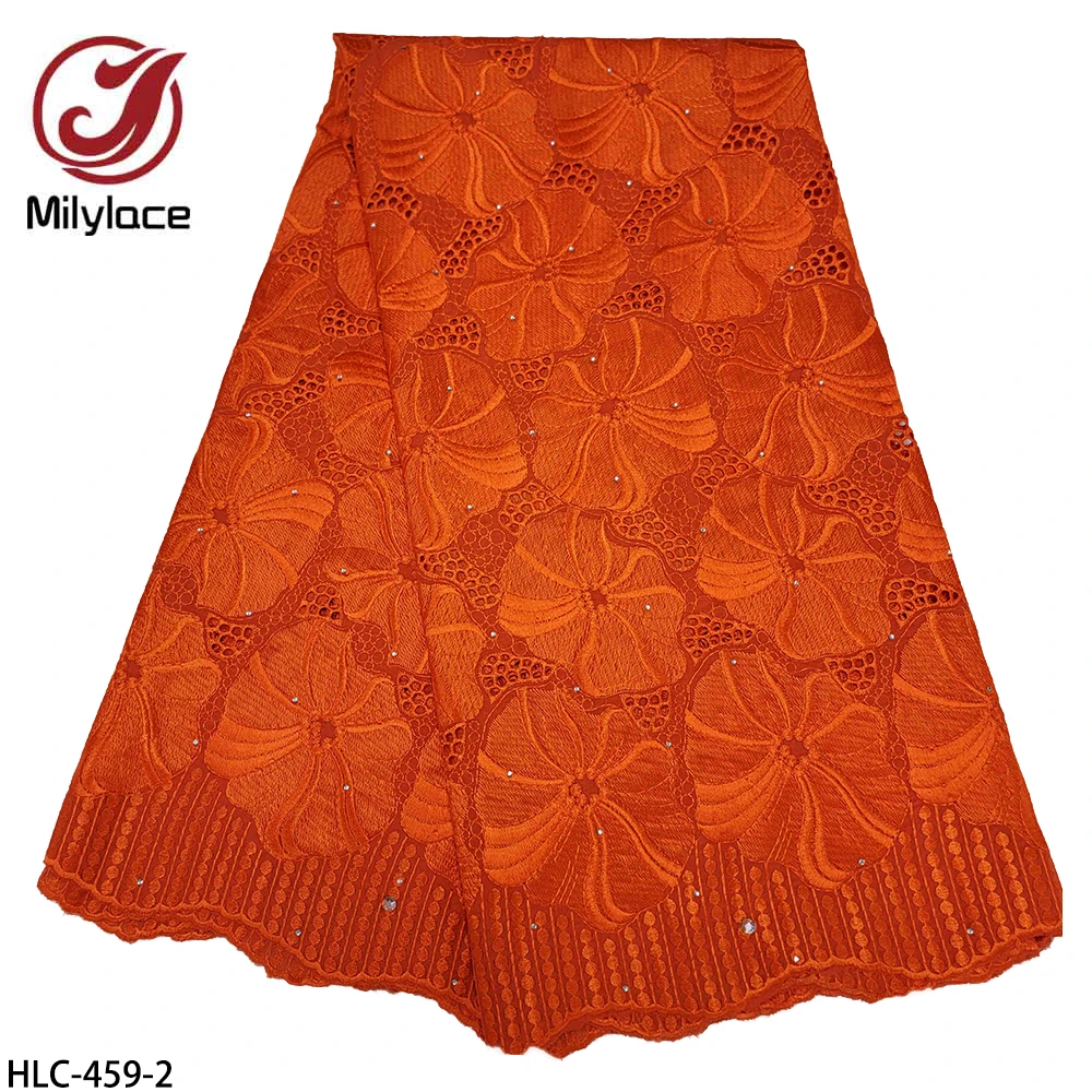 

New Swiss Voile Lace Fabric High Quality Cotton Lace Fabric with Swiss Lace Fabric of 17 Color for Wedding Dress HLC-459