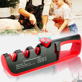 

4 Stages Angle Whetstone Sharpener Tool Adjustment Knife Sharpener Scissors Sharpening stone Professional Kitchen Grinder Knives