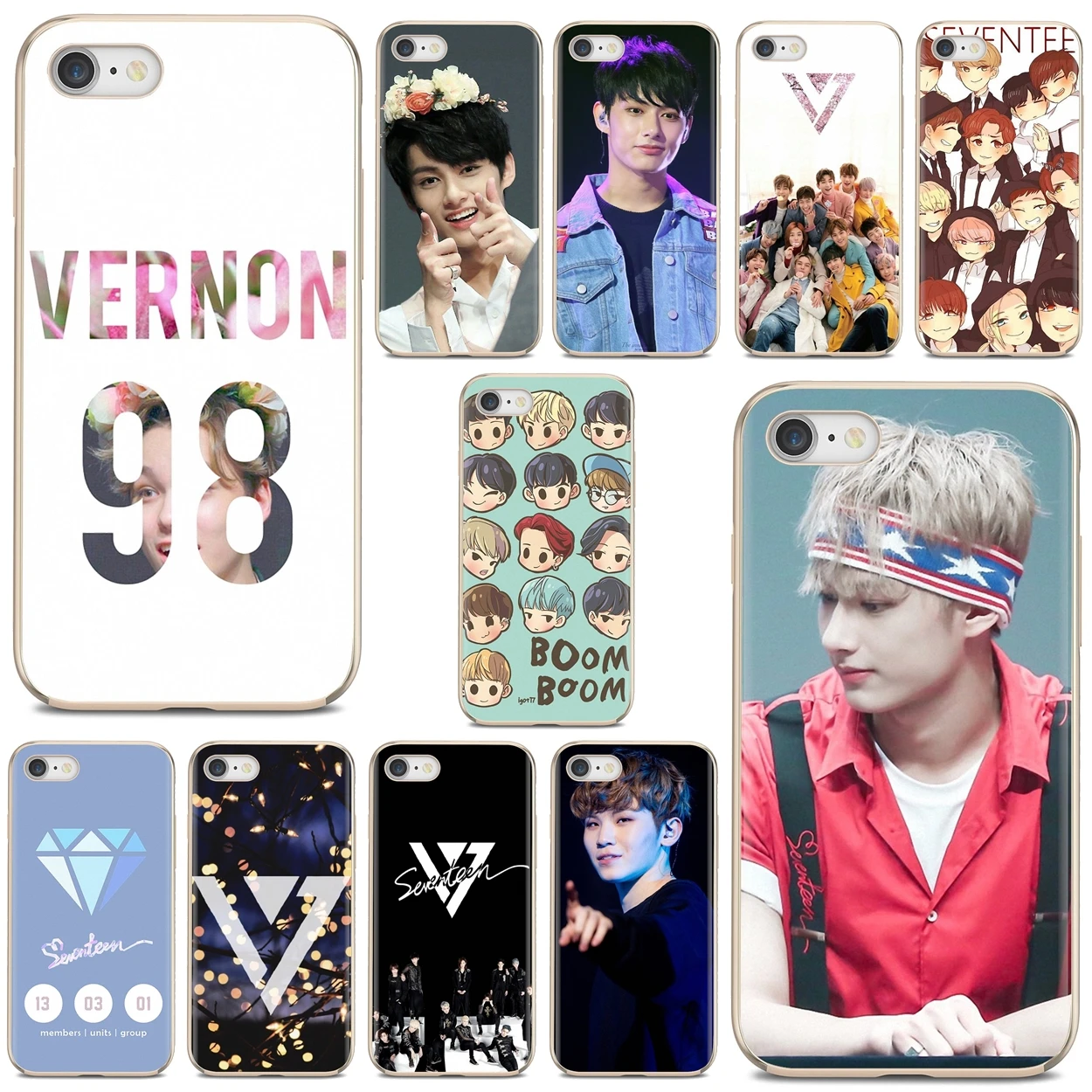 Тонкий силиконовый мягкий чехол KPop Seventeen с логотипом для Samsung Galaxy J1 J2 J3 J4 J5 J6 J7 J8 Plus