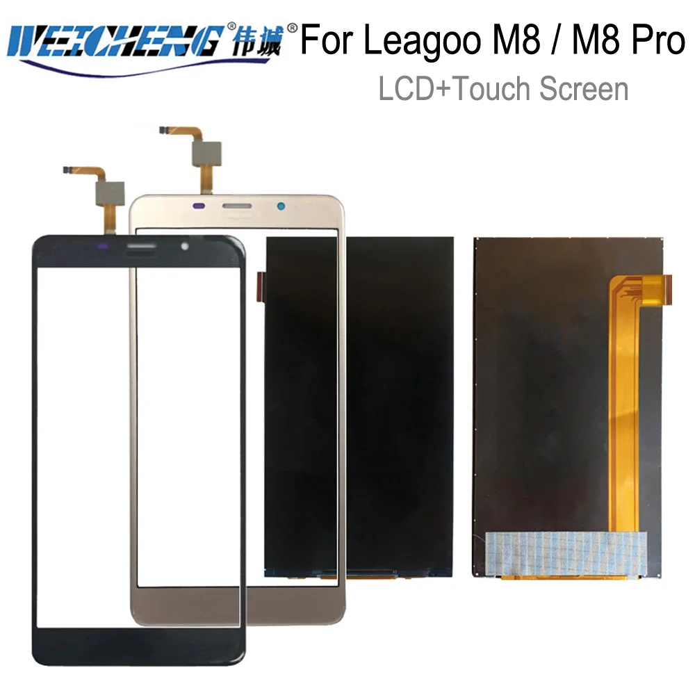 ЖК дисплей и сенсорный экран в сборе для Leagoo M8 / Pro дигитайзер m8 бесплатные