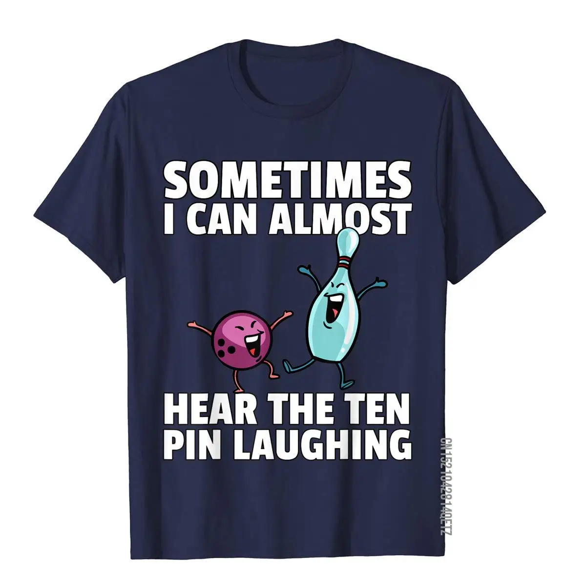 Bowling Ball Pin Men Women Kids Youth Mom Alley T-Shirt__B12791navy
