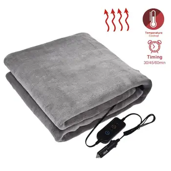 

New 12v Electric Car Blanket Digital Display with Timed Temperature Control Winter Heating Blanket Current Protection 145x100cm