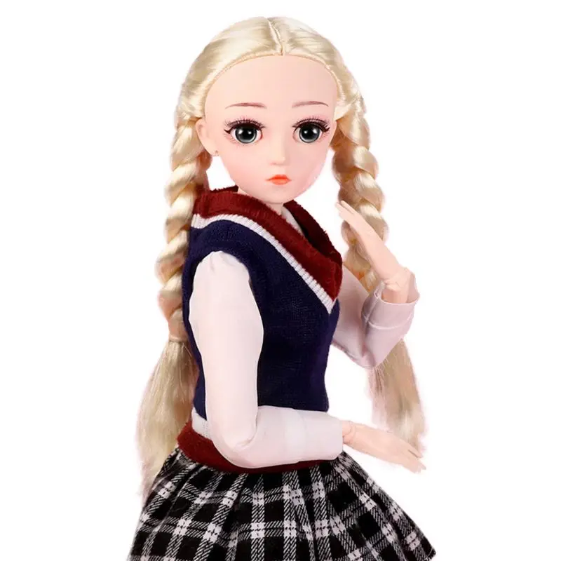 BJD-Dolls 1/4 SD Doll 18 Inch Ball Jointed DIY Toys with Accessory Clothes Shoes Makeup Birthday Gift for Girls |