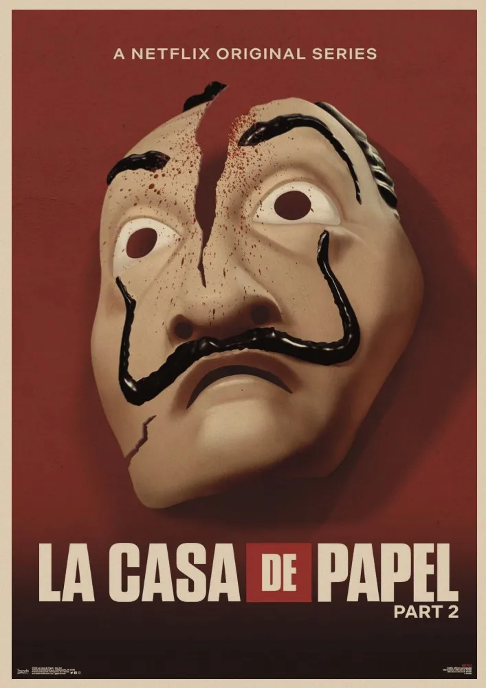 Постеры La Casa De Papel постеры ретро крафт бумага художественные настенные украшения