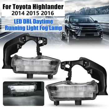 

LED Daytime Running Lights Fog Lamp for Toyota Highlander 2014 2015 2016 Car Front Bumper Daylight White Light 12V Accessories
