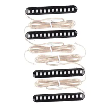 

4 Pcs LED Turn Signal Strip Motorcycle Sequential Flowing 12LED Tail Brake Light
