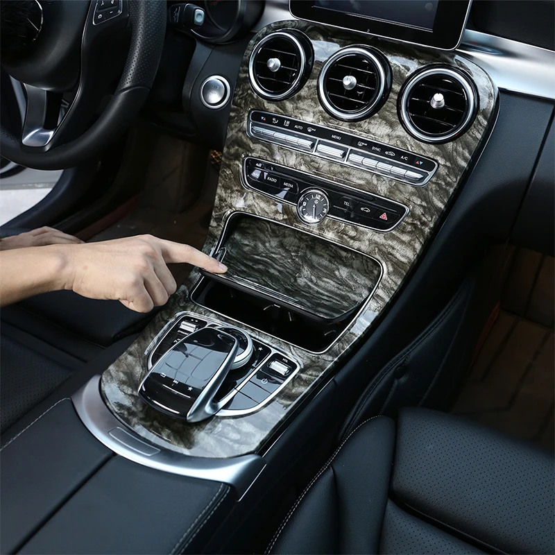 Car Accessories ABS Interior Center Console Gear Shift Panel Cover Trim For  Mercedes Benz C Class W205 2015-18 GLC X253 2016-19