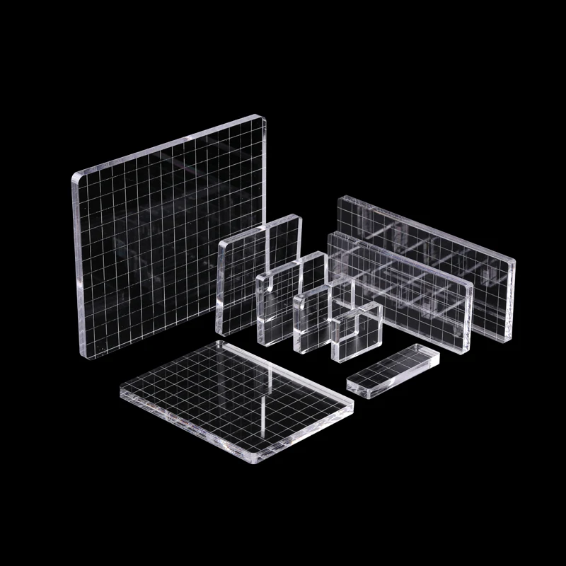 Different Size Transparent Acrylic Block Pad Perfect For Clear Rubber Stamp Use DIY Scrapbooking Crafts Handmade Tool New
