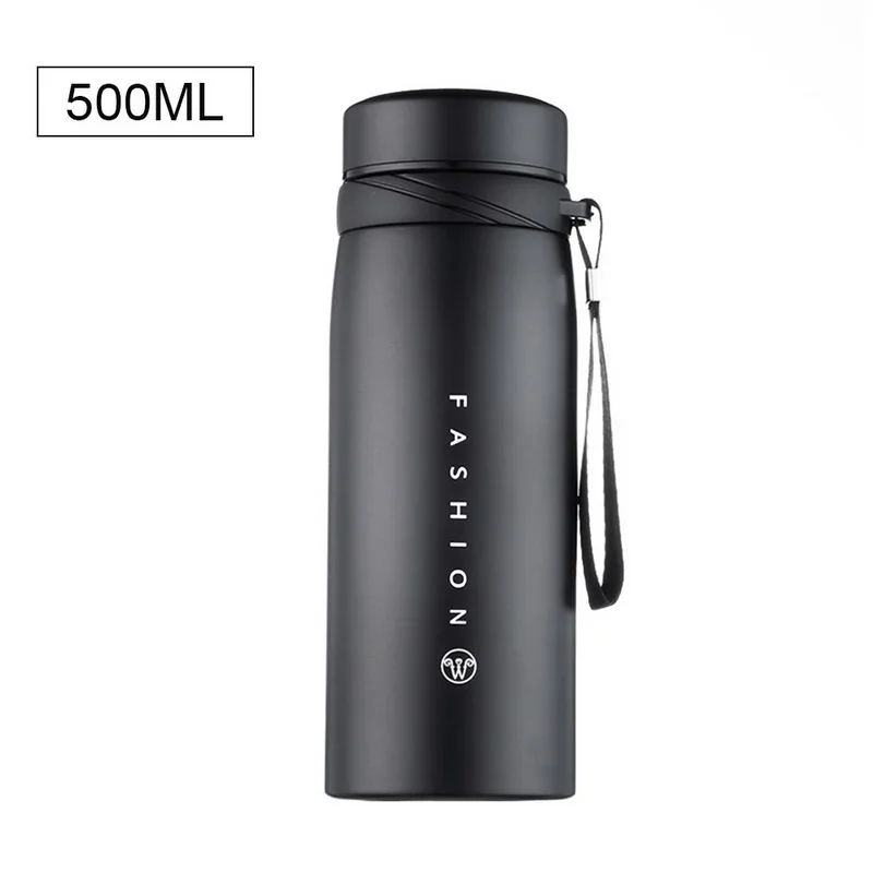 500/650/900/1100ML термос Чай керамическая кружка с термос с фильтром Нержавеющая сталь Термальность чашки Кофе кружка бутылка для воды - Цвет: B-black