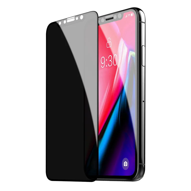 Защитная пленка для экрана для iPhone 11 Pro Max X XS MAX XR 11 6 6s 7 8 Plus 5 5S se закаленное стекло антишпионское полное покрытие 9H