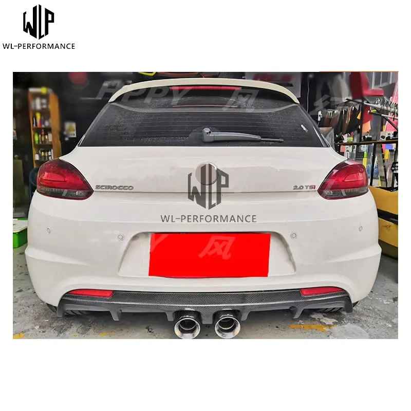Scirocco R карбоновое волокно R20 задний диффузор бампер автомобильный комплект для Volkswagen Scirocco R 2005- автомобильный Стайлинг использование