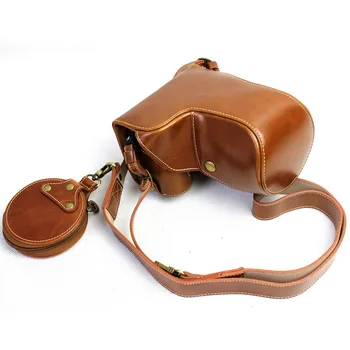 

portable PU leather case Camera Bag for SONY A6500 ILCE-6500 protective Cover pouch With Battery Opening